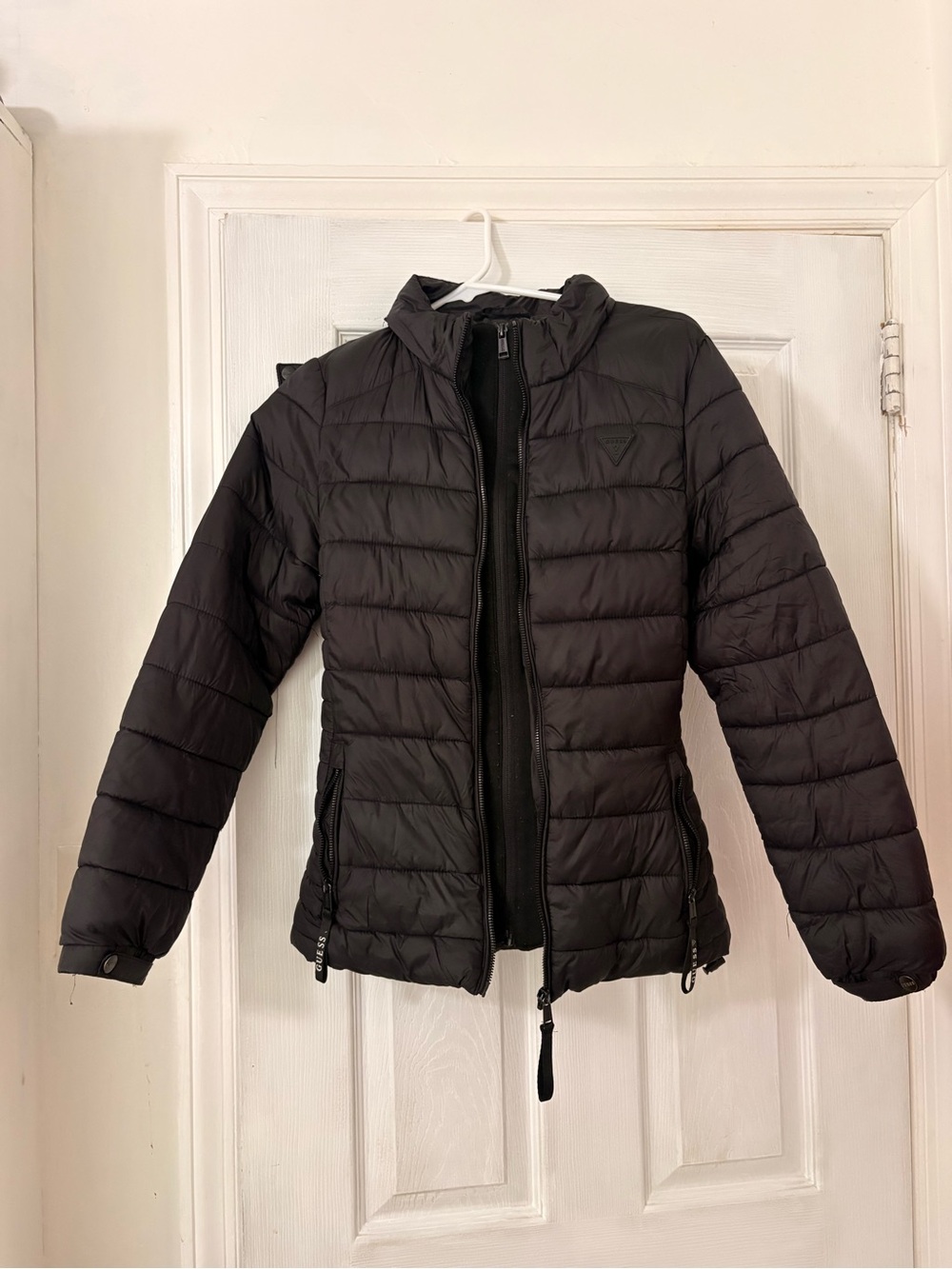 Guess Black Quilted Puffer Jacket